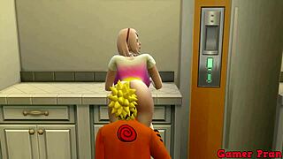 Hinata tempts with kitchen seduction tips turning into wild fuck session