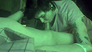 Spy cam catches webcam slut's sloppy blowjob ending in hot cumshot explosion!