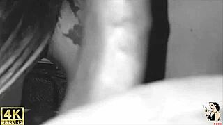 blonde lover sucks cock hard then takes creampie with loud orgasm