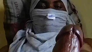 horny african strokes his juicy monster cock solo in bedroom