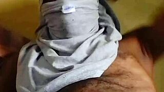 horny african strokes his juicy monster cock solo in bedroom