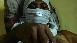 horny african strokes his juicy monster cock solo in bedroom