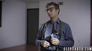 Emily Willis rides hard cock while deepthroating another