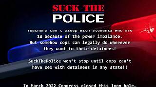 Hey officer, doesn't my student body's shaved pussy under this skirt tempt you?