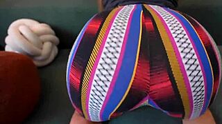big ass girl in torn leggings takes deep wet pussy pounding