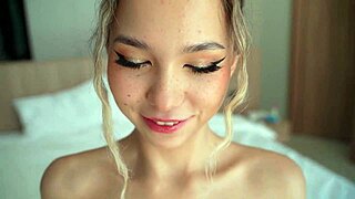 Stunning Blonde Spreads Tight Pussy for Quick Fuck