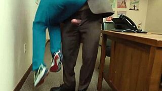 Naughty nurse bent over for principal's deep hardcore pounding