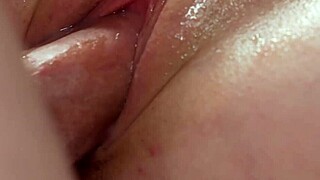 close-up pounding pretty mary's wet tight pussy lips juicy and inviting