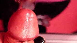 BBW Redhead Tranny Cums Three Times Hard in Closeup POV Anal Masturbation with Monster Cock