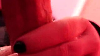 BBW Redhead Tranny Cums Three Times Hard in Closeup POV Anal Masturbation with Monster Cock