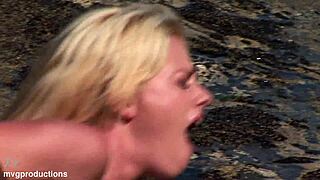 Super Wet Young Blonde Slut Takes Dp Anal Poundings Outdoors!