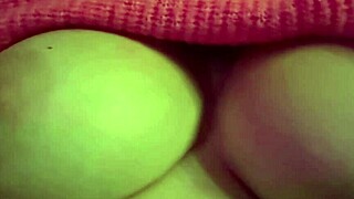  Italian milf shows her juicy big natural tits in close up
