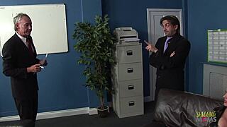 Older guy seduces two milfs