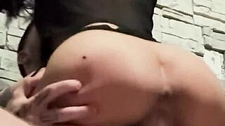 Latina meg deepthroats and rides huge cock