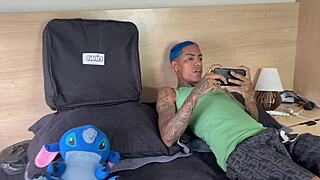 skinny tattooed teen loves big cock