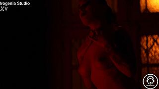 Stripping down to show tattoos