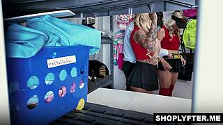 shoplifters kali and lola offered fun by officer