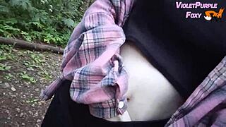 Intense Risky Solo Public Forest Nudity