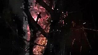 Lick my pussy in the woods by the fire while friends smoke