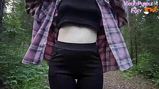 Intense Risky Solo Public Forest Nudity