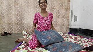 Busty indian maid gets rough quickie from big cock