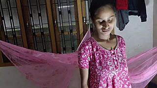 Busty indian maid gets rough quickie from big cock