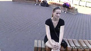 glamorous czech kitten is tempted in the mall and drilled in pov
