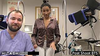 Doctor gives patient hitachi orgasm in exam room