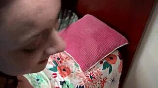 Brunette spanks licks and strokes to facial