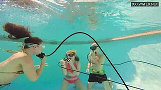 couple films underwater fucking in the pool