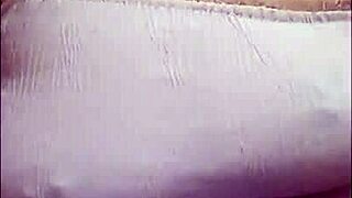 Brunette pees with husband in bathroom together
