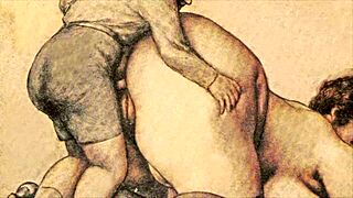 Vintage erotic drawings collection