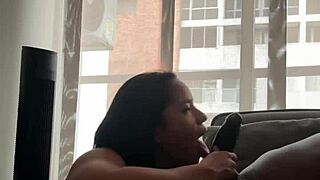 Huge cock fills tight amateur mouth deeply