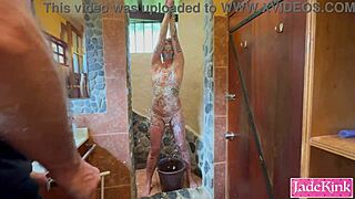 Obedient slave gets tied and humiliated