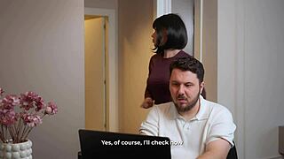 Secretary deep-throats boss during quick rough session