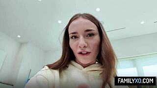 Young woman moved at older mans place so he can fuck her tight pussy everyday