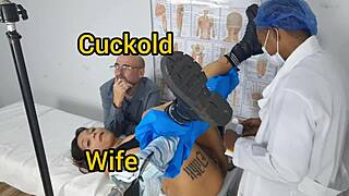 wife gets examined and fucked near husband