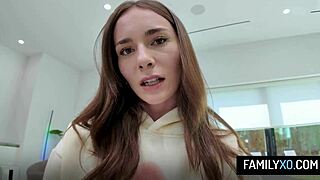Young woman moved at older mans place so he can fuck her tight pussy everyday