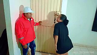 Mature Woman Pleases Delivery Guy With Oral