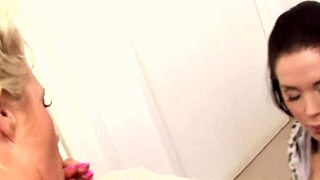 Kaia kane and anna lovato in a lesbian lingerie sex toy session