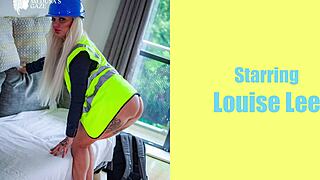 big tited realtor louise lee plays with sex toys at work