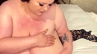 Bbw teases with huge tits and fat belly