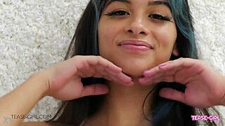pretty brunette teen gets horny fast