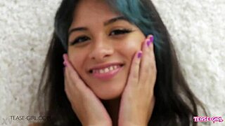 pretty brunette teen gets horny fast