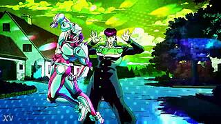watching jojos bizarre adventure opening five now