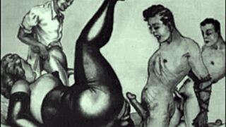 Vintage Erotic Art Display