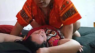 indian couple enjoys secret passionate sex