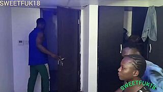 my guy nearly caught me fucking his girlfriend but i must confess this girl really got a yummy creamy pussy