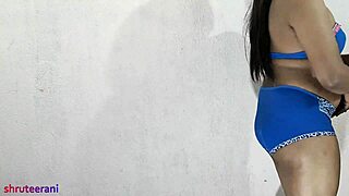 Blue bikini part four crossdressing by indian shemale