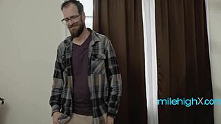 Husband watches wife ride another cock